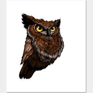 Owl lines art Posters and Art